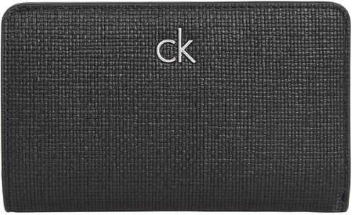 Calvin Klein Damski portfel DAILY MEDIUM BIFOLD_TEX Bi-Fold Wallet, Ck Black, rozmiar 0ne, Ck czarny, 0ne Size
