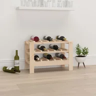 Stojaki na wino - Lumarko Stojak na wino, 61,5x30x42 cm, lite drewno sosnowe - miniaturka - grafika 1