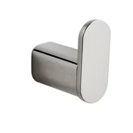 Wieszaki łazienkowe - BALNEO - haczyk na ręczniki stal nierdzewna srebrny CHROM - haczyk łazienkowy QARX nierdzewny - wieszak ścienny do łazienki - miniaturka - grafika 1