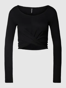 Bluzka z długim rękawem w stylu kopertowym model ‘BIA’ - Bluzki damskie - miniaturka - grafika 1