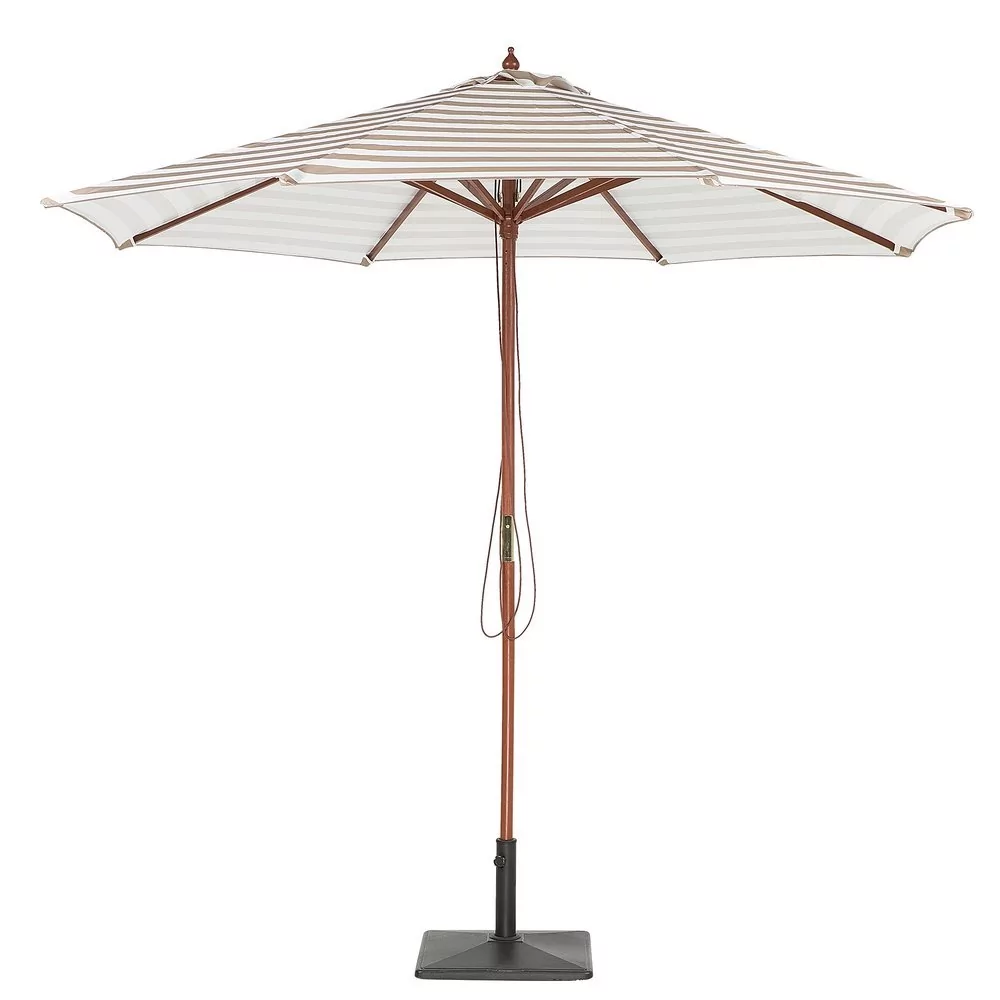 Beliani Parasol ogrodowy 260 cm czarno-biały FERENTILLO