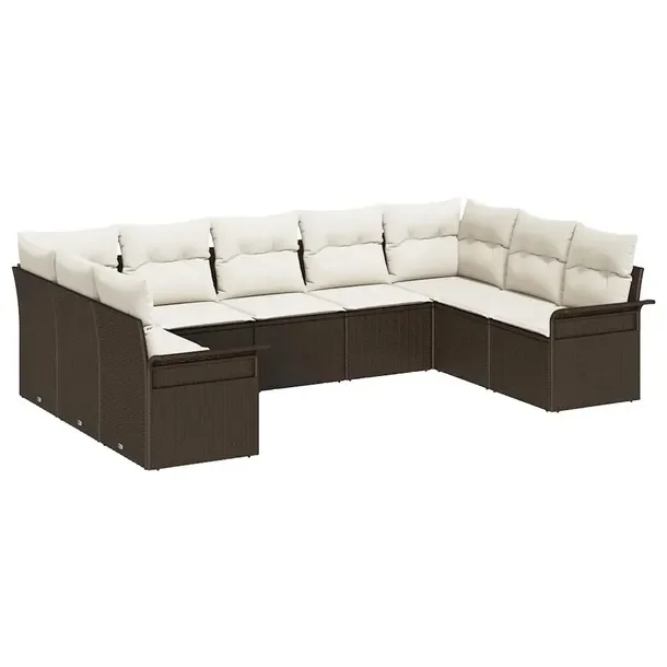 Zestaw 4-częściowy Sof Modułowych na Zewnątrz, Syntetyczny Rattan, Brą