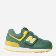 Buty dla chłopców - Buty sportowe chłopięce New Balance 574 IV574CJ1 22.5 (6US) Zielony/Żółty (196307118217) - miniaturka - grafika 1