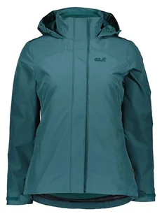 Jack Wolfskin Kurtka funkcyjna 3w1 "Silver Pass" w kolorze morskim - Kurtki i kamizelki sportowe damskie - miniaturka - grafika 1