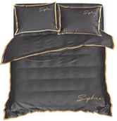 Pościel - Pościel Z Haftem 200X220 Soft Grafitowa 2606 - miniaturka - grafika 1