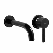 Baterie umywalkowe - BATERIA UMYWAL PODTYN LUNGO CZARNA METALIC + BOX REA-B4421 - miniaturka - grafika 1