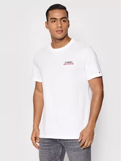 Koszulki męskie - Tommy Hilfiger T-Shirt Cn Ss UM0UM02350 Biały Regular Fit - grafika 1