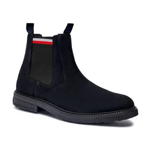 Tommy Hilfiger Skórzane sztyblety CHELSEA - Sztyblety męskie - miniaturka - grafika 1