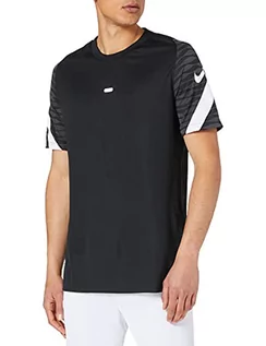 Koszule męskie - Nike Męska koszula z krótkim rękawem Dri-fit Strike czarny czarny/antracyt/biały/biały M - grafika 1