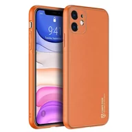 Etui i futerały do telefonów - Dux Ducis Yolo eleganckie etui pokrowiec ze skóry ekologicznej iPhone 12 mini pomarańczowy - miniaturka - grafika 1