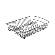 Suszarki do naczyń - Czarny ociekacz ze stali nierdzewnej Metaltex Rectangular Lava - miniaturka - grafika 1