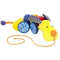 Zabawki zręcznościowe - ZABAWKOWY PIESEK NA KÓŁKACH DO CIAGNIECIA - miniaturka - grafika 1