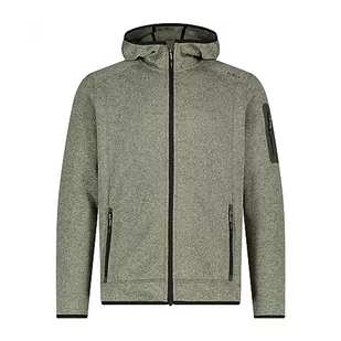 CMP męska kurtka Knit-Tech ze stałym kapturem, Kaki-Oil Green, 56 - Kurtki męskie - miniaturka - grafika 1