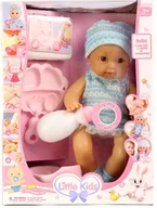 Lalki dla dziewczynek - Lalka bobas z akcesoriami i dźwiękiem, pije siusia - miniaturka - grafika 1