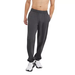 Spodenki męskie - Champion Męskie spodnie dresowe, Powerblend, luźne spodnie dla mężczyzn (regularne lub duże i wysokie), Granit Heather C Patch Logo, L - grafika 1
