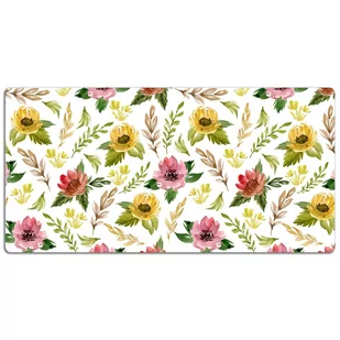 Ochronna mata na biurko Akwarela Kwiaty 120x60 cm, Dywanomat - Podkładki na biurko - miniaturka - grafika 1