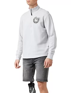 G-STAR RAW Męska koszulka z długim rękawem Jirgi z zamkiem błyskawicznym, Szary (Micro chip C931-c741), S - Koszulki męskie - miniaturka - grafika 1