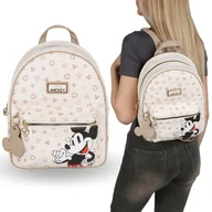 Plecaki - Myszka Mickey Disney Beżowy plecak damski, pojemny, plecak miejski 30x23x11cm - miniaturka - grafika 1