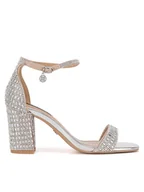 Sandały damskie - Nine West Sandały WFA3032-1 Srebrny - miniaturka - grafika 1