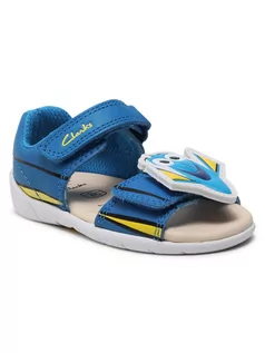 Buty dla dziewczynek - Clarks Sandały Zora Nemo T 261583886 Niebieski - grafika 1