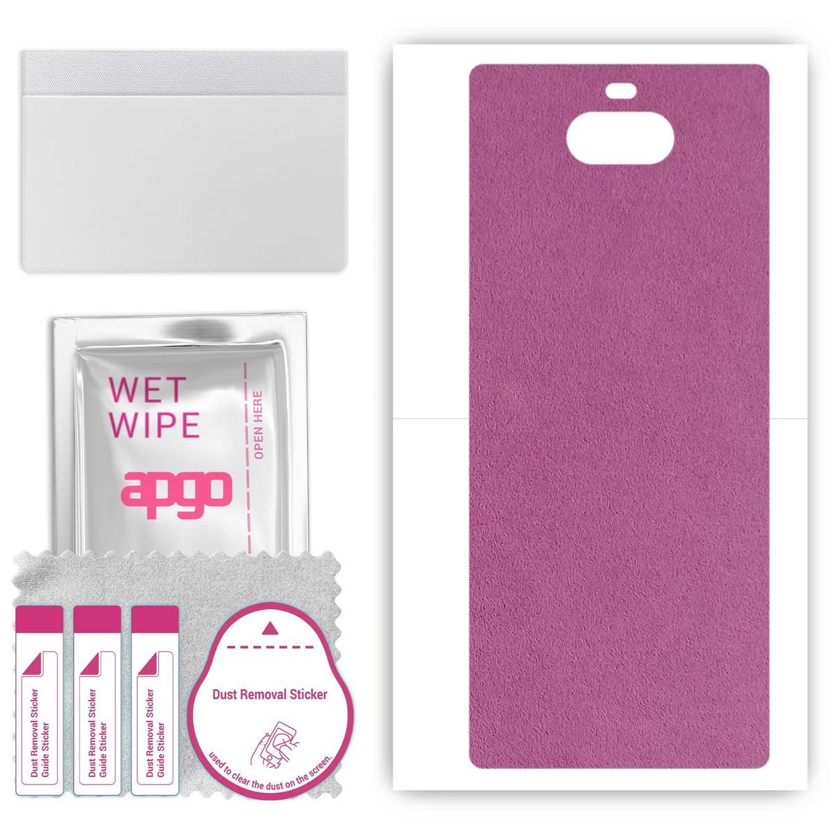 Folia naklejka skórka strukturalna na TYŁ Zamsz do Sony Xperia 8 - Zamsz Fioletowy - apgo SKINS