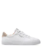 Buty dla dziewczynek - Pepe Jeans Sneakersy Kenton Flag G PGS30568 Biały - miniaturka - grafika 1