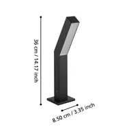Lampy ogrodowe - EGLO Słupek oświetleniowy LED Ugento, czarny - miniaturka - grafika 1