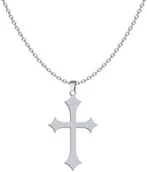 Biżuteria religijna - Srebrny Naszyjnik z KRZYŻEM - miniaturka - grafika 1