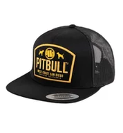 Odzież taktyczna i umundurowanie - Czapka Pit Bull Snapback Flat Mesh Dogs - Czarna - miniaturka - grafika 1
