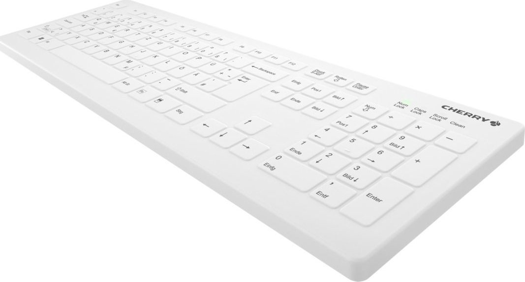 Cherry AK-C8112 klawiatura Medyczna RF Wireless AZERTY Francuski Biały