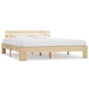 Łóżka - Rama łóżka brązowa, bez materaca, 160x200 - miniaturka - grafika 1