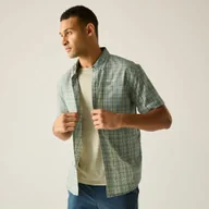 Koszule męskie - Regatta Koszula męska z krótkim rękawem Begarno Niebieski, Rozmiar: 3XL - miniaturka - grafika 1