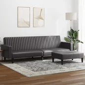 Sofy i kanapy - 2-częściowy komplet wypoczynkowy, szary, obity sztuczną skórą - miniaturka - grafika 1