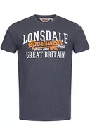 Koszulki męskie - Lonsdale Dervaig T-shirt męski, Marl Navy/Orange/White, M - miniaturka - grafika 1