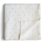 Pieluchy - Otulacz muślinowy z bawełny organicznej 120x120 Crowns Korony, Mushie - miniaturka - grafika 1