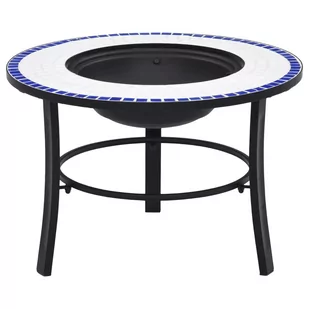 vidaXL Palenisko ogrodowe z mozaiką 68 cm niebiesko-białe 46720 - Paleniska ogrodowe - miniaturka - grafika 1