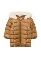 Kurtki i płaszcze dla dziewczynek - s.Oliver Unisex - dziecięca pikowana kurtka z kapturem, brązowy, 80 - miniaturka - grafika 1