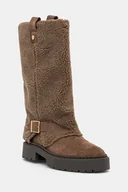 Kozaki damskie - Steve Madden kozaki Godiva damskie kolor beżowy na płaskim obcasie 11003413 - miniaturka - grafika 1