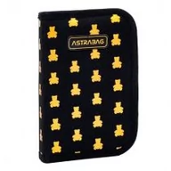 Piórniki - Piórnik pojedynczy dwuklapkowy bez wyposażenia Astrabag Golden Teddy - miniaturka - grafika 1