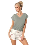 Piżamy damskie - Donna Piżama Michelle Short XL Zielony - miniaturka - grafika 1