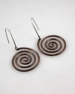 Kolczyki - Spiralne - miedziane kolczyki lub klipsy - miniaturka - grafika 1