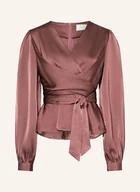 Bluzki damskie - Neo Noir Bluzka Rista W Stylu Kopertowym Z Satyny rosa - miniaturka - grafika 1