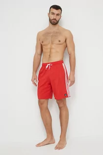Kąpielówki męskie - adidas Performance szorty kąpielowe kolor czerwony - grafika 1