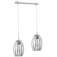 Lampy sufitowe - KET Loftowa LAMPA wisząca druciana OPRAWA metalowy zwis chrom KET195 - miniaturka - grafika 1