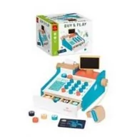 Zabawy w naśladowanie dorosłych - Drewniana kasa sklepowa Dal Negro - miniaturka - grafika 1