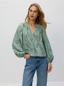 Koszule damskie - Reserved - Koszula z haftem - jasnozielony - miniaturka - grafika 1
