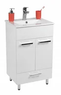 Szafki łazienkowe - Szafka z umywalką 50 x40 stojąca połysk szuflada - miniaturka - grafika 1