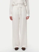 Spodnie damskie - Pieces Spodnie materiałowe Pia 17149314 Biały Wide Leg - miniaturka - grafika 1