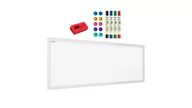 Tablice i flipcharty - Allboards Tablica suchościeralna magnetyczna biała 30x70cm rama drewniana biała TM37W - miniaturka - grafika 1