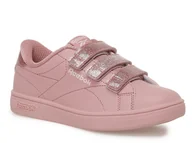 Buty dla dziewczynek - Buty dziecięce Reebok 100233087 REEBOK COURT CLEAN HOOK & LOO Różowe - miniaturka - grafika 1